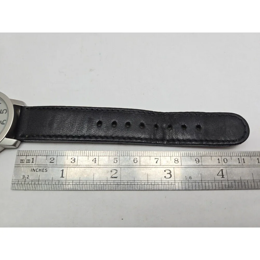 Vintage Watch Celona Basic Numbers Solid Quartz 5ATM Black Leather New Battery